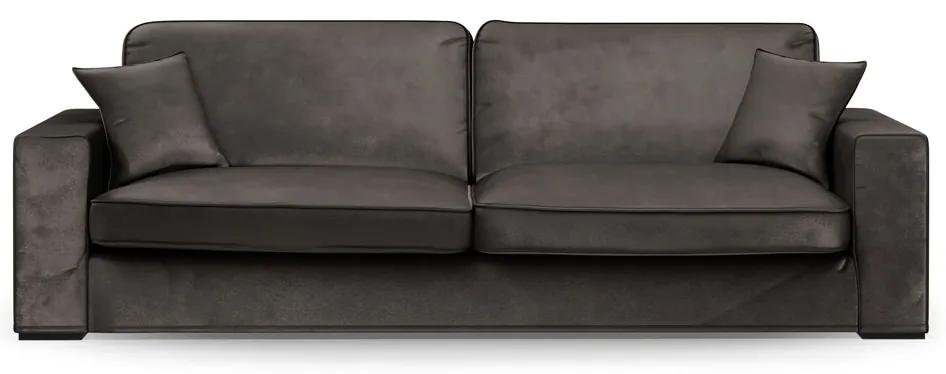 Rivièra Maison - Selana Sofa 3,5 Seater, velvet, grimaldi grey - Kleur: grijs