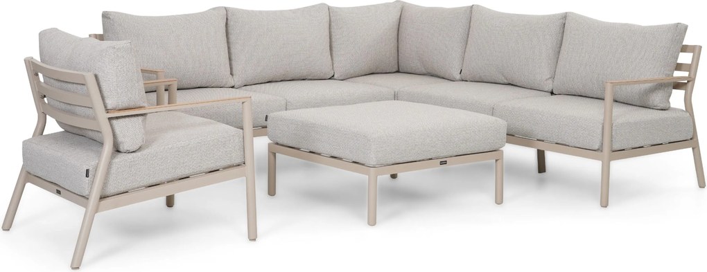 Hoek loungeset 6 personen Aluminium Taupe  Lifestyle Garden Furniture Verano