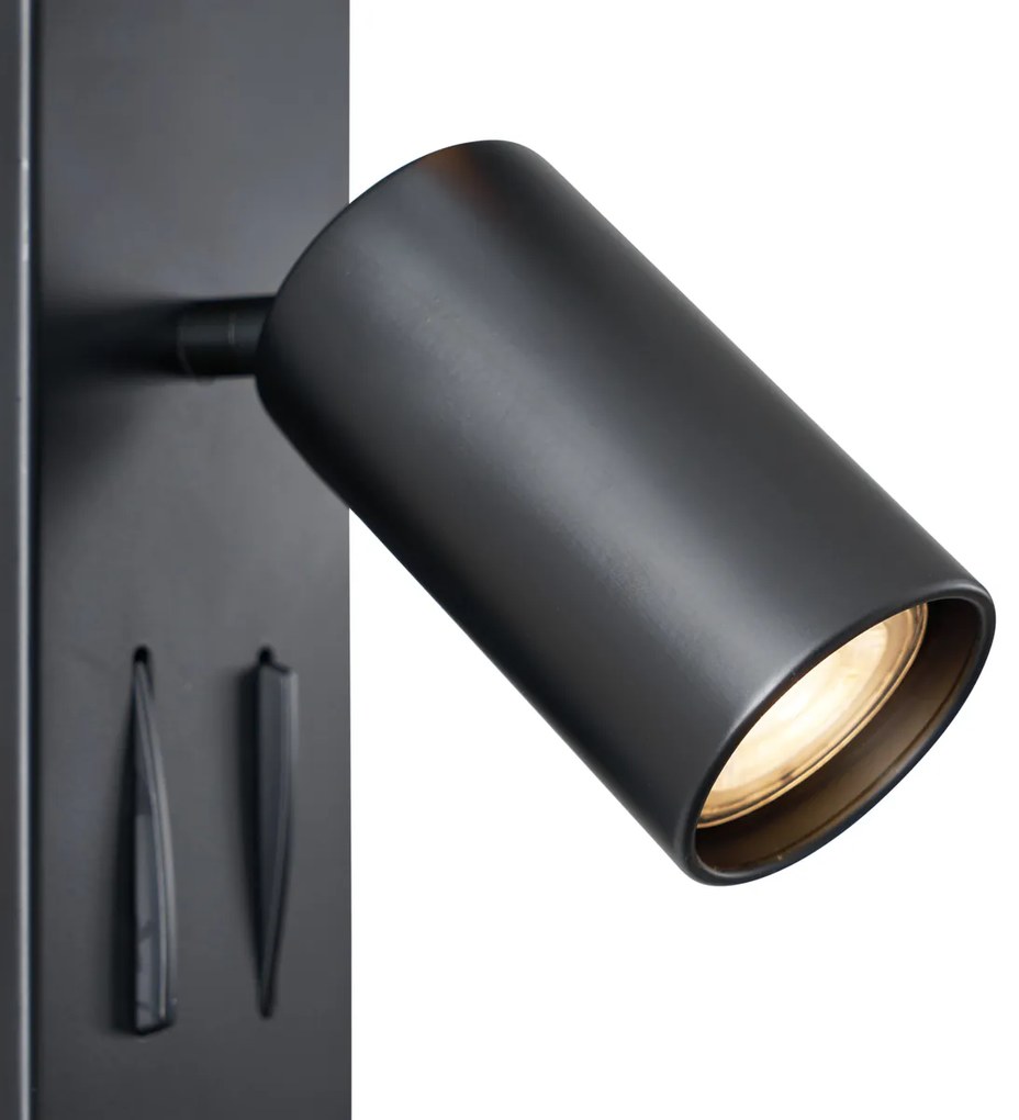 Moderne wandlamp zwart 2-lichts kantelbaar met USB-C poort - Lesly Modern G9 bol / globe / rond Binnenverlichting Lamp