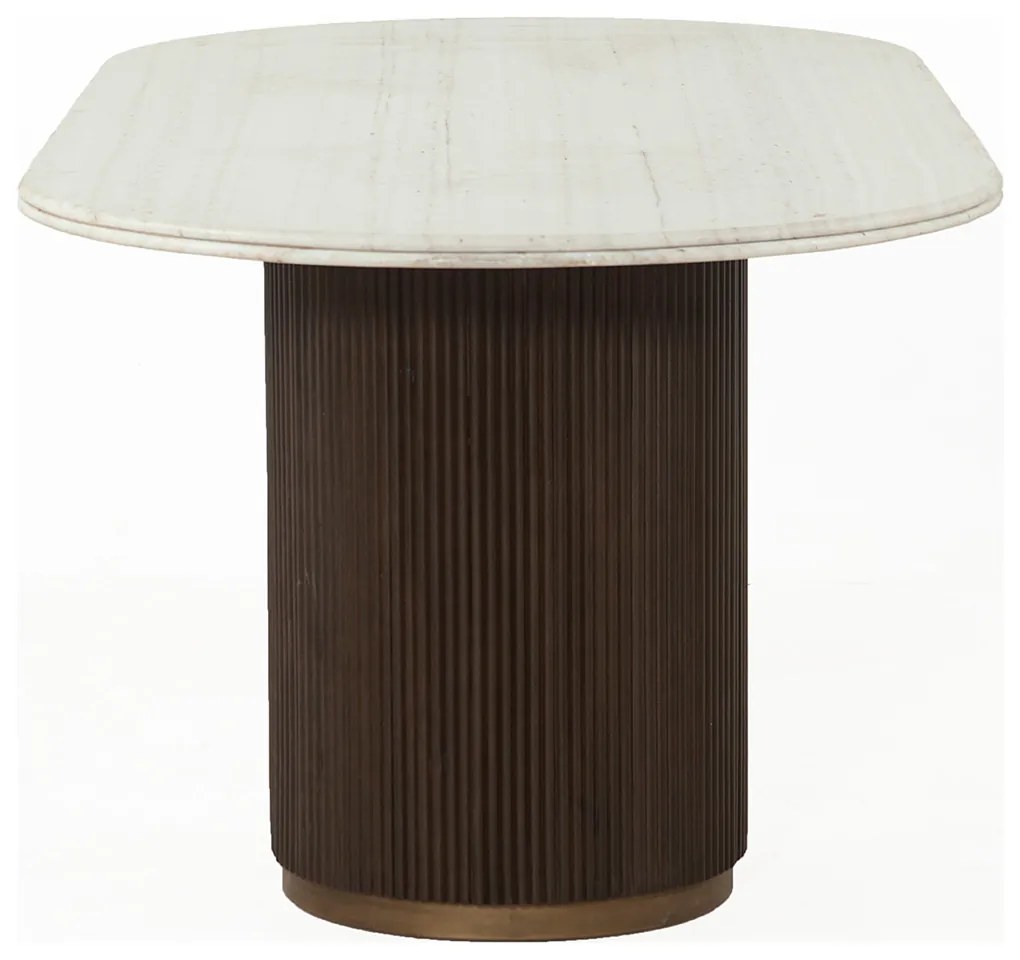 Richmond Interiors Mayfield Ovale Eettafel Marmer 210 Cm - 210 X 100cm.