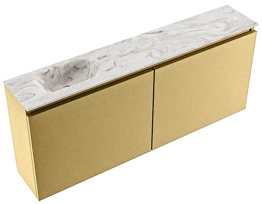 Mondiaz Ture DLux toiletmeubel 120cm oro met wastafel glace links zonder kraangat