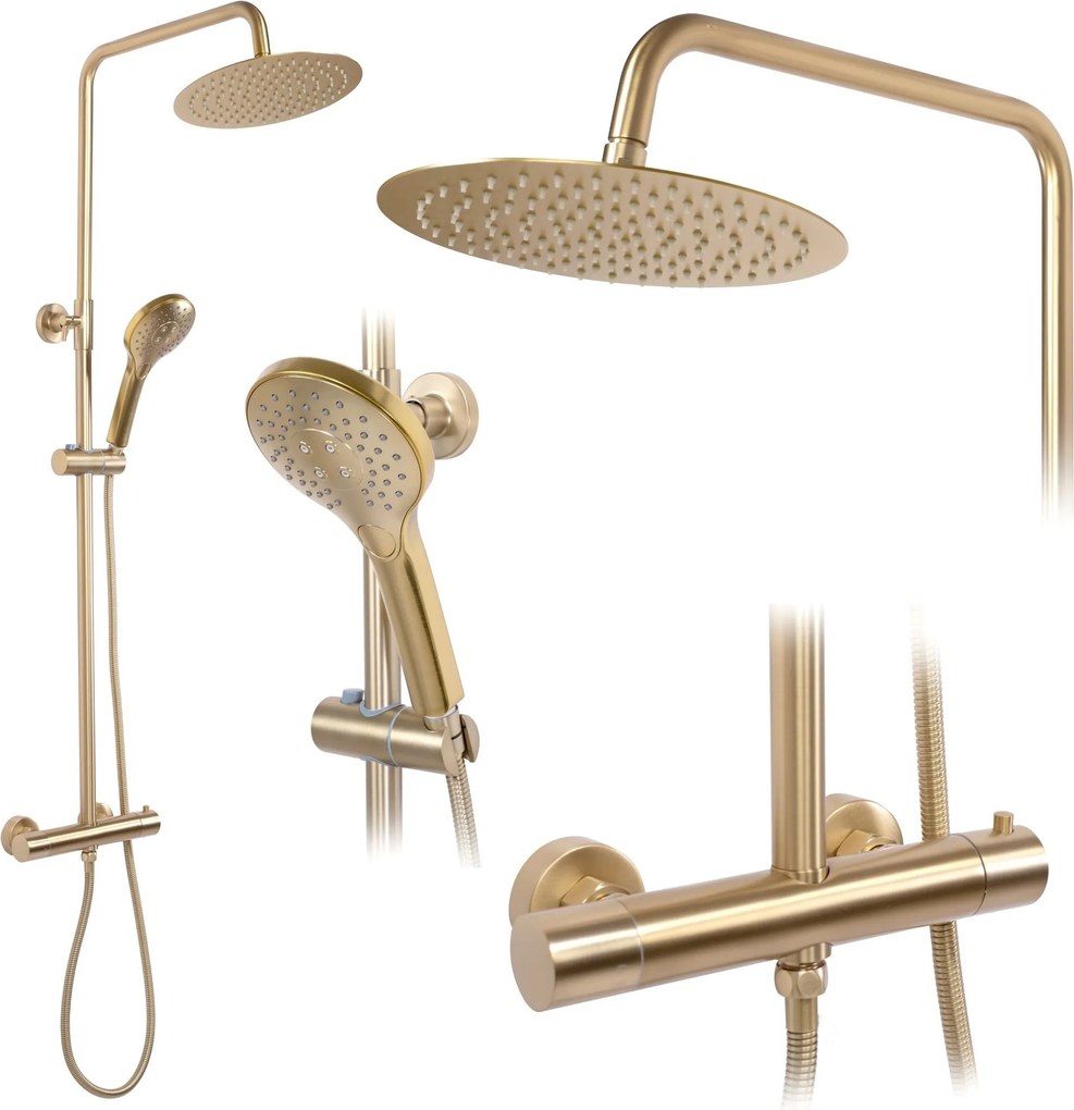 Doucheset REA Vincent Gold Brush met thermostaat