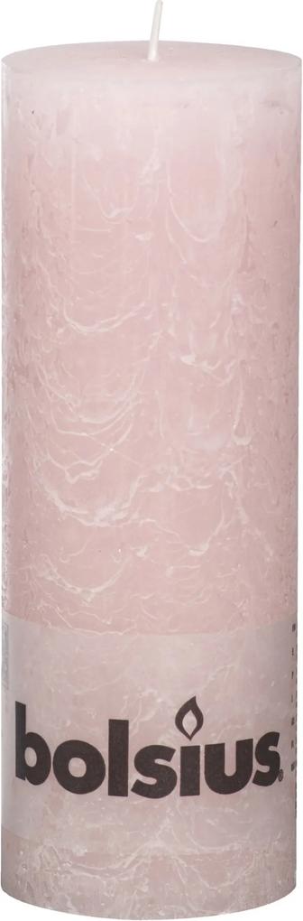 Rustiek stompkaars Pastel roze 190/68