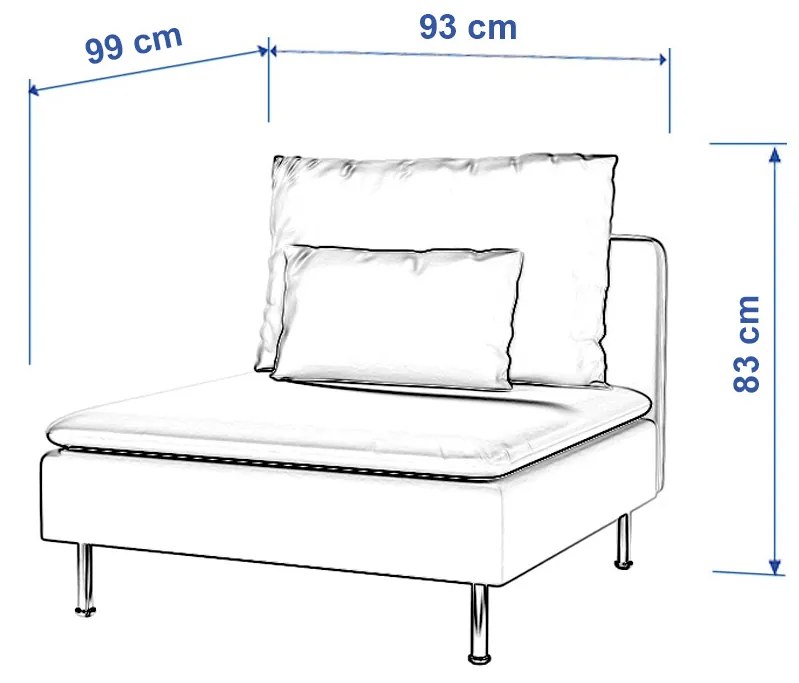 Dekoria Söderhamn hoes voor 1-zitselement, coffee
