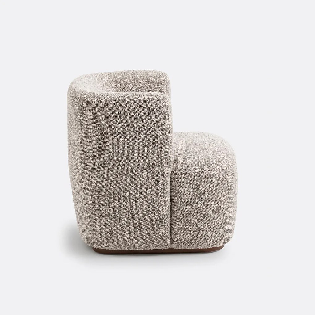 Fauteuil in bouclé stof, Nidou