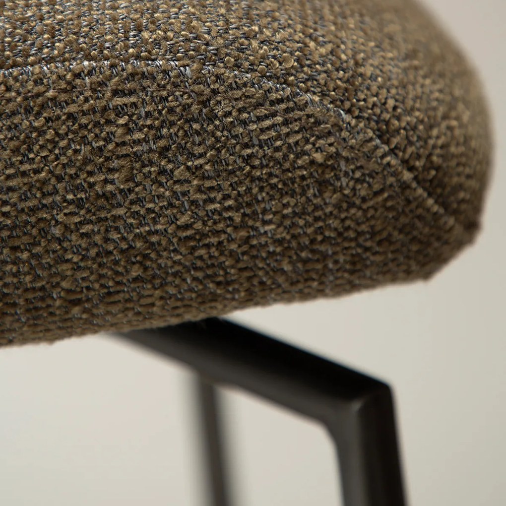 Dan-Form Glory Swivel Draaibare Barstoel Olijfgroen Boucle