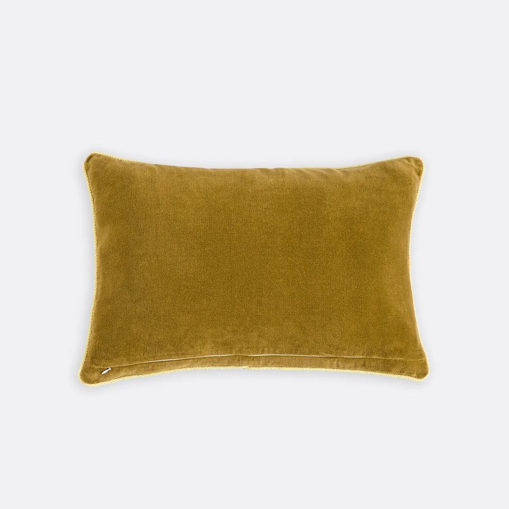 Tweekleurige rechthoekige kussenhoes 60x40 cm, fluweel, GUSALI