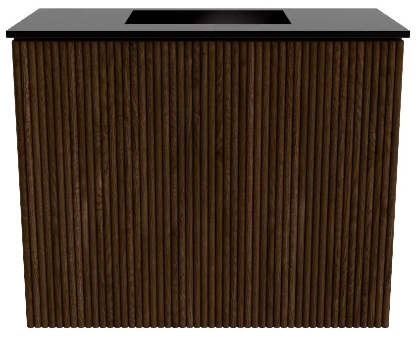 Mondiaz Joya 50cm toiletmeubel walnut met wastafel faye midden zonder kraangat urban