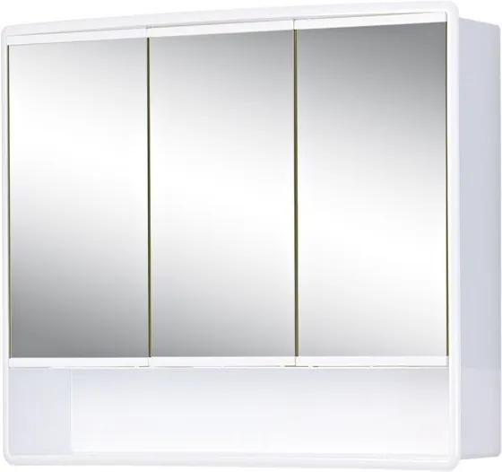 Jokey Lymo spiegelkast 59x49.5x14.5cm met 3 draaideuren kunststof wit 36.402.01