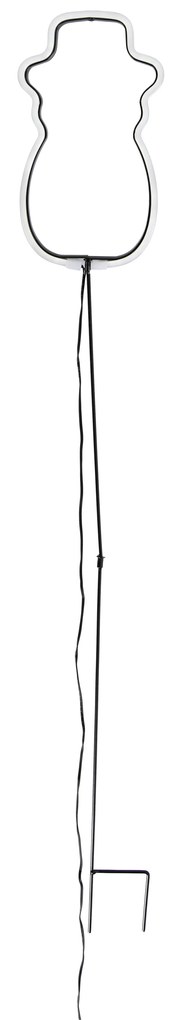 Kerst neon prikspot wit sneeuwpop incl. LED met timer IP44 - Fura