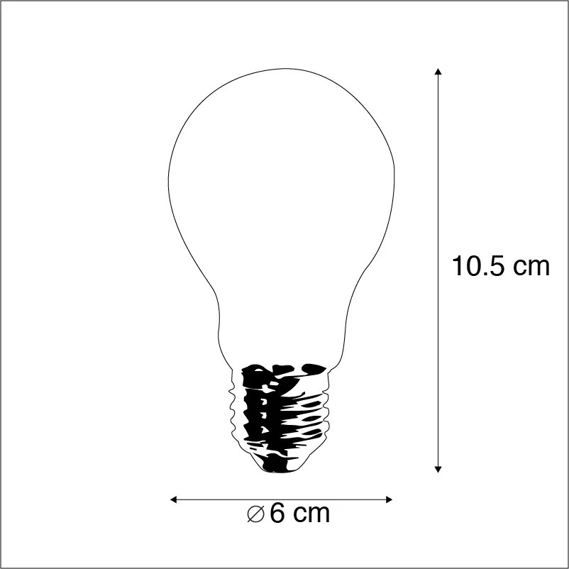 Set van 5 E27 dimbare LED lampen A60 5W 470 lm 2700K