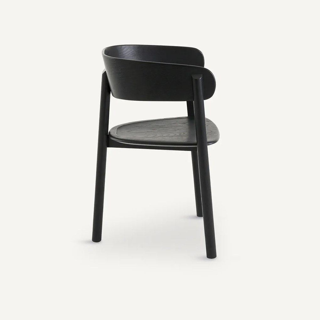 Tafelfauteuil in gebeitst eikenhout, Marais, E. Gallina