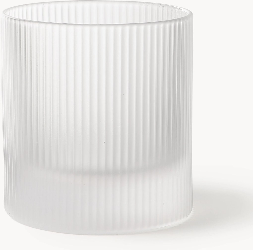Mondgeblazen glazen tumblers Ripple, 2-delig