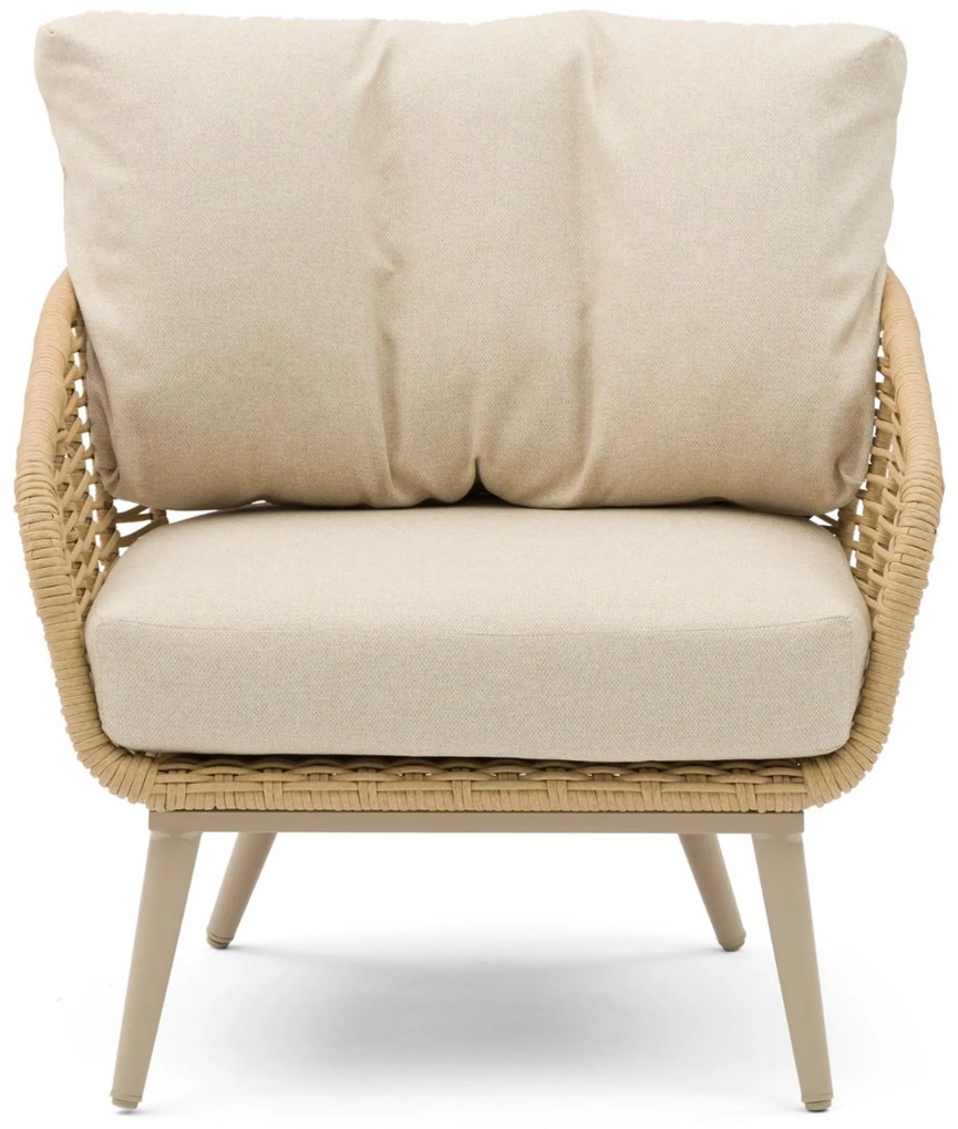 Stoel en Bank Loungeset 5 personen Aluminium/rope Zand/Beige  Coco Vinci/Ronda