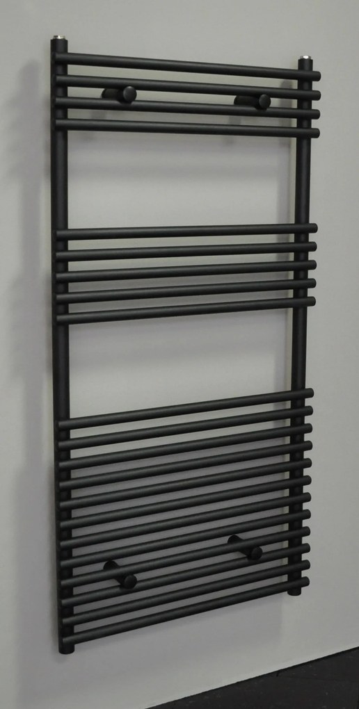 Sanicare design radiator Tube-On-Tube 120 x 60 cm. zwart