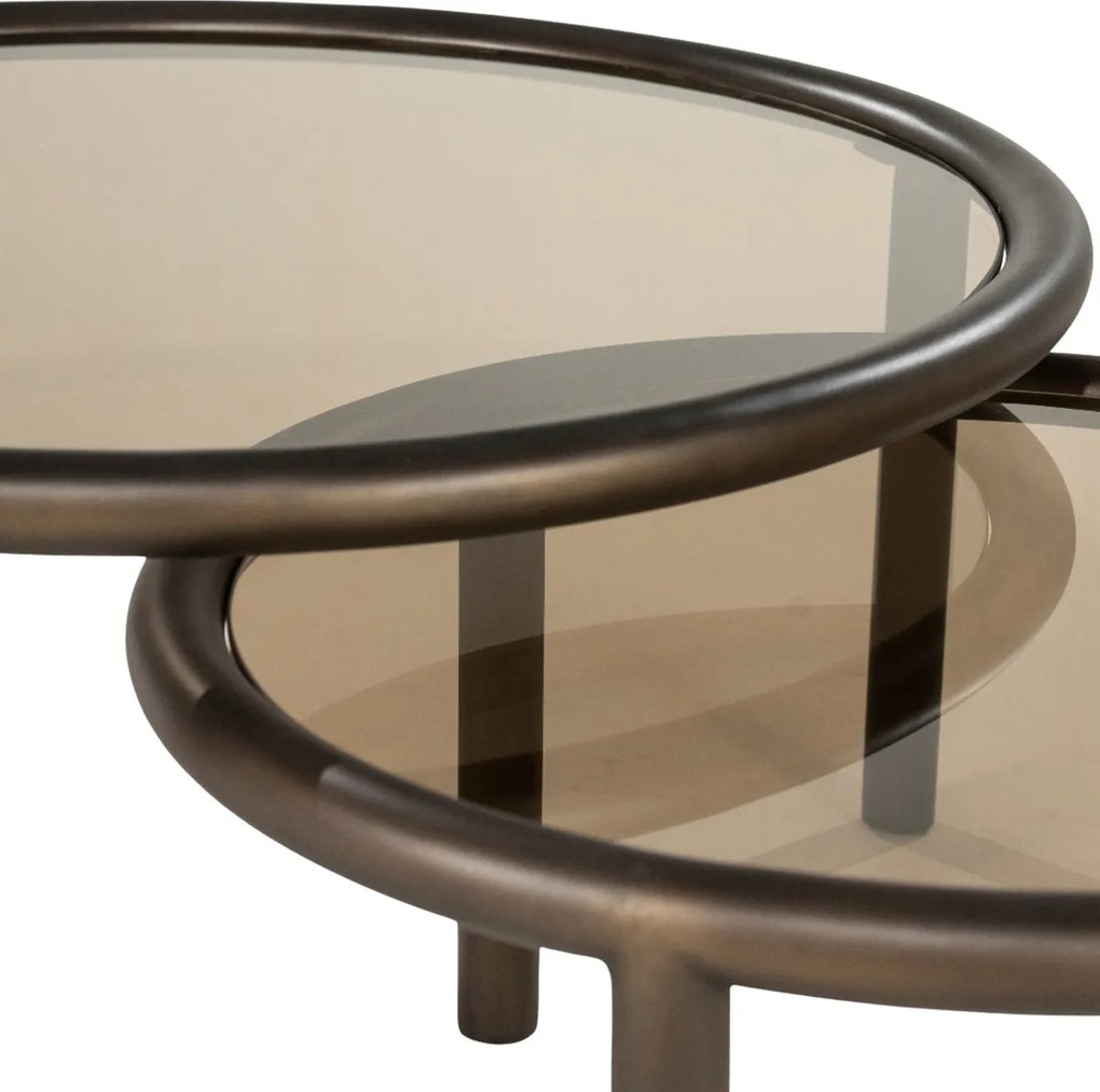 Set Van 2 Ronde Salontafels - 60 X 60cm.