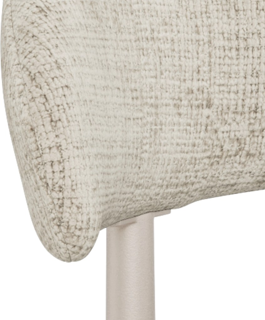 IRIS Beige (stof Juto 4) / grijs-beige frame (kashmir) – MODERNE GESTOFFEERDE STOEL VOOR WOONKAMER/EETKAMER BOHO