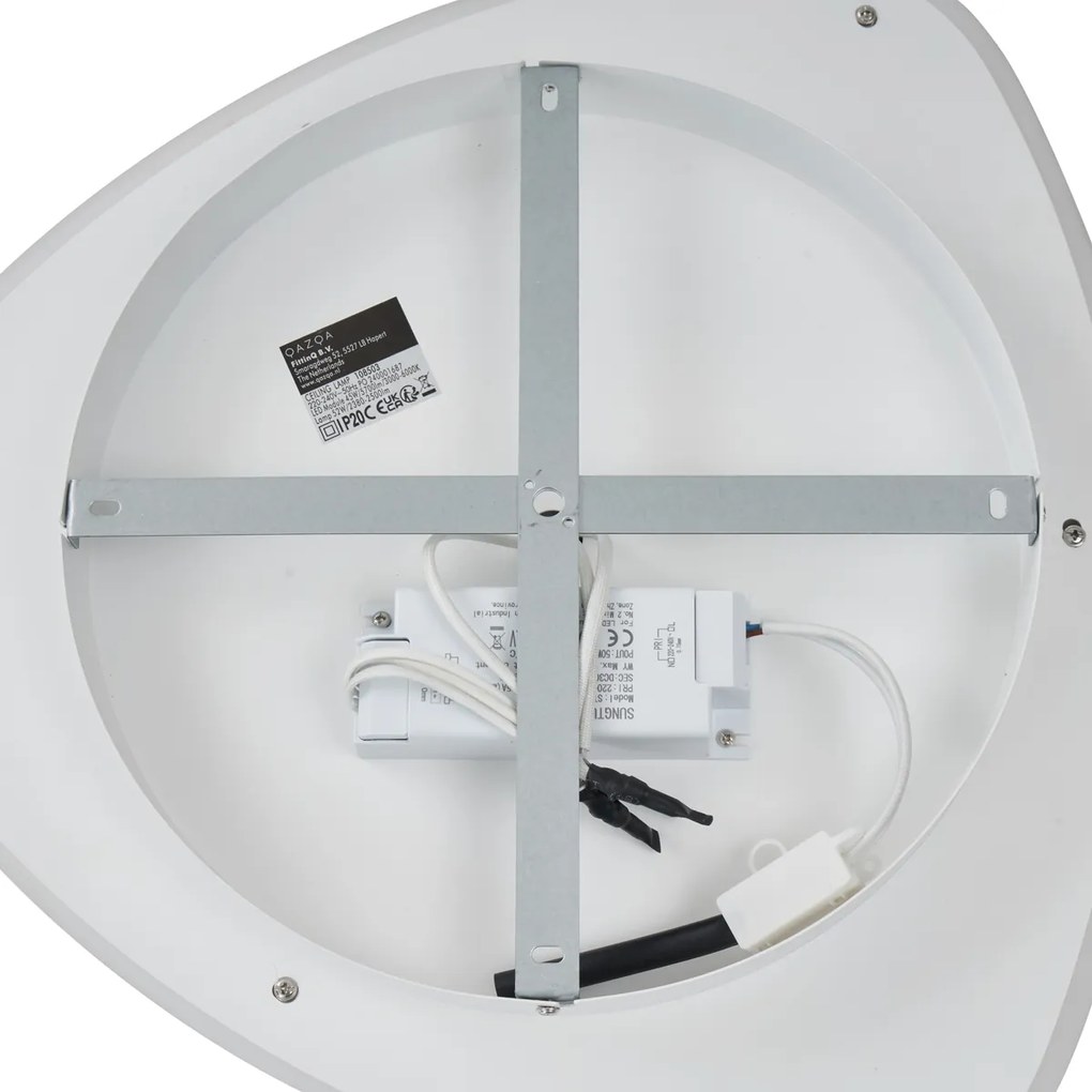 Design plafondlamp wit met donkergrijs organisch incl. LED dimbaar - Taylor