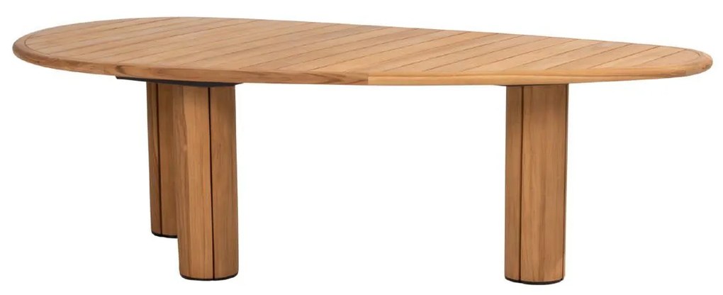 Taste by 4 Seasons Corsica teakhouten tuintafel met kiezelvormig blad 240 x 130 cm      houtkleur weerbestendig