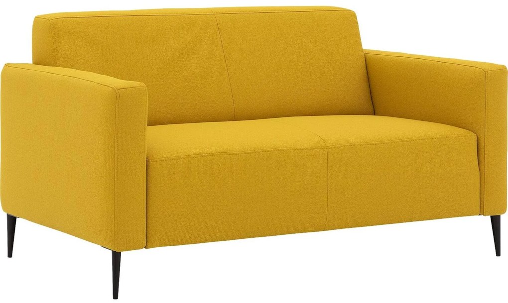 Goossens  Key West geel, stof, 2-zits, modern design