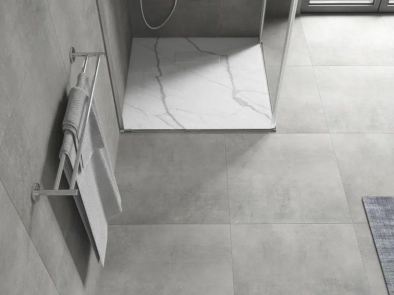 Mexen Hugo vierkante SMC-douchebak 90 x 90 cm, witte steen - 42159090