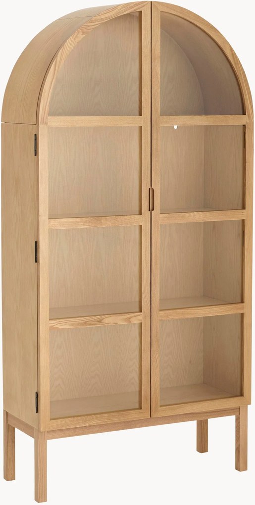 Vitrinekast Vault van essenhout