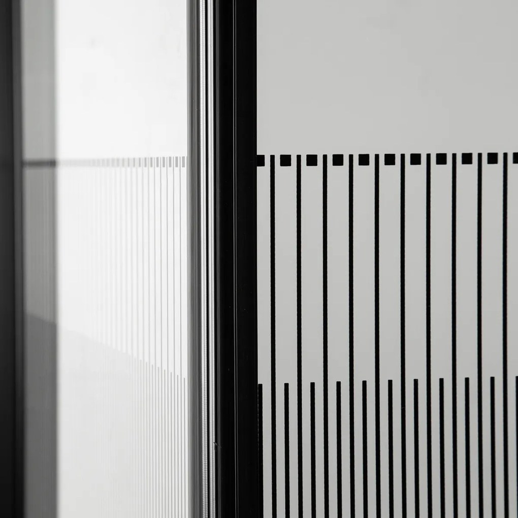 Kerra Xenia douchecabine met douchebak en schuifdeur 80x80cm zwart mat