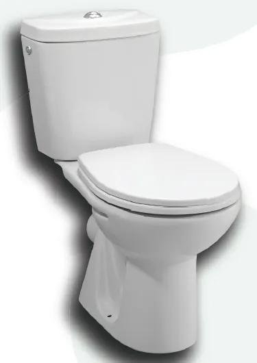 Plazan Basic duoblok toiletpot met onderaansluiting met zitting AO