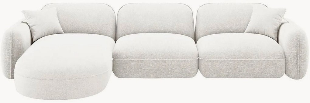 Modulaire fluwelen hoekbank Lucien, (4-zits), hoekdeel links