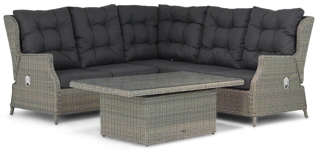 Dining Loungeset 5 personen Wicker Taupe  Garden Collections Chicago/Hamilton