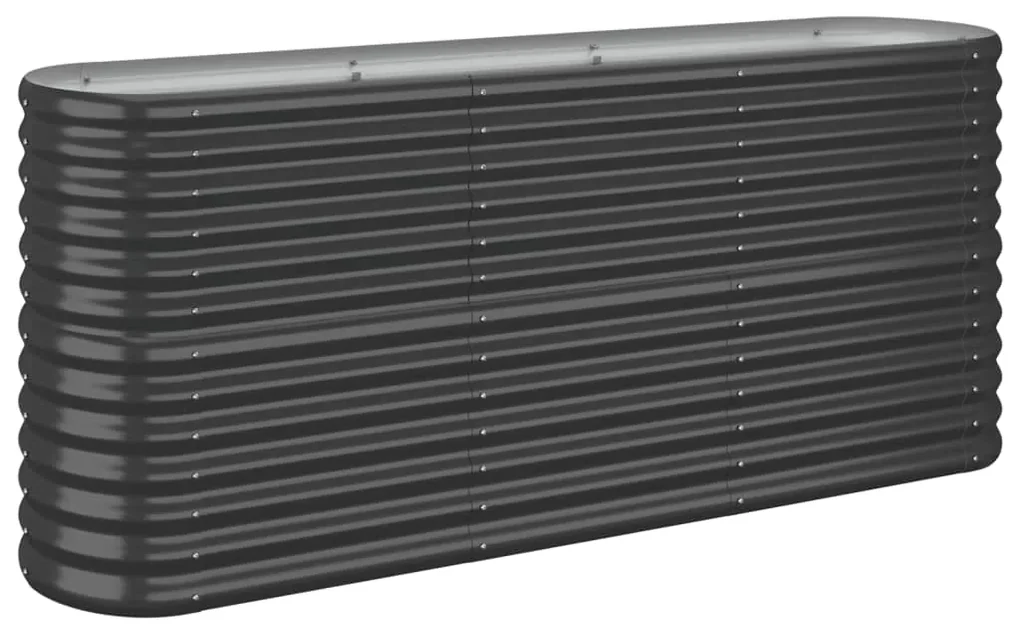 vidaXL Plantenbak 152x40x68 cm gepoedercoat staal antracietkleurig