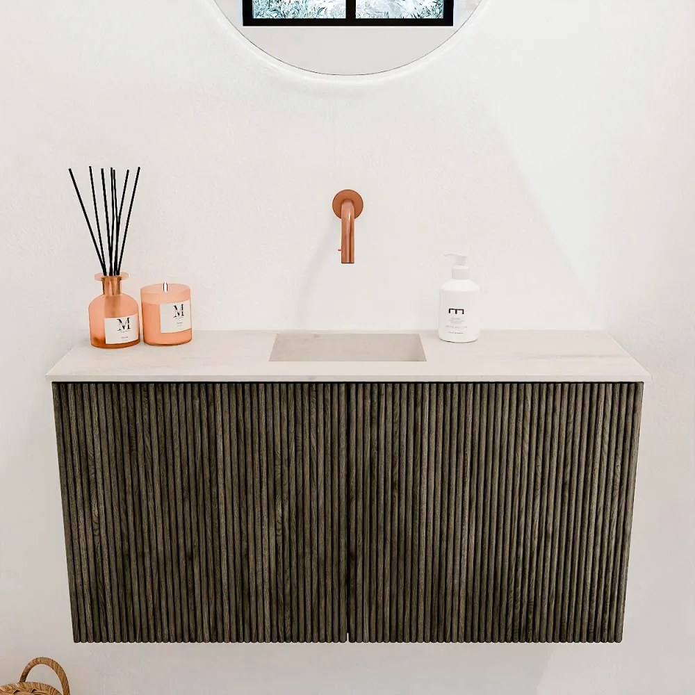 Mondiaz Joya DLux 80cm toiletmeubel shadow met wastafel faye midden zonder kraangat meli