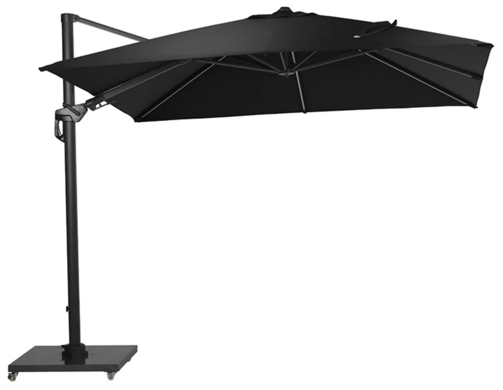 Garden Impressions Hawaii Lumen LED zweefparasol 300x300 -donker grijs - zwart