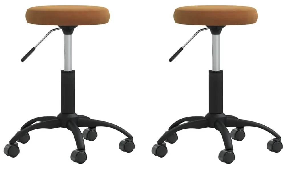 vidaXL Eetkamerstoelen 2 st fluweel bruin