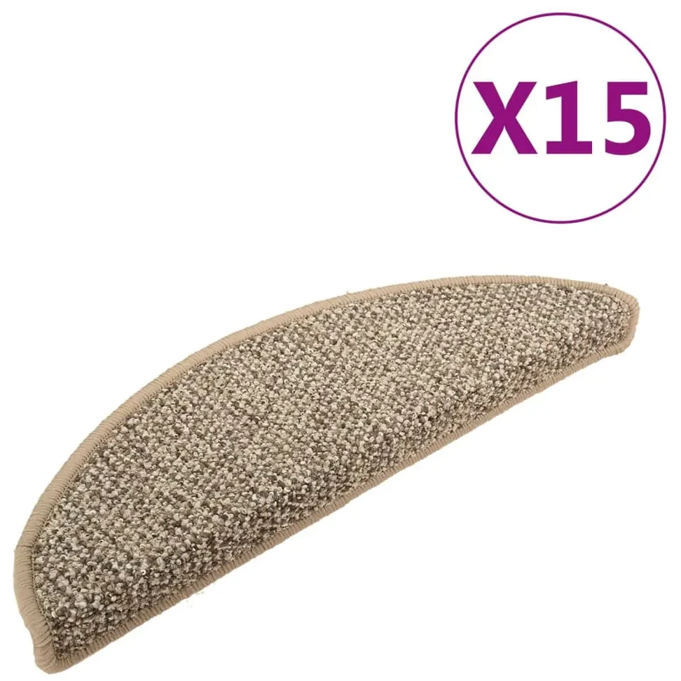 vidaXL Trapmatten 15 st 56x20 cm bruin