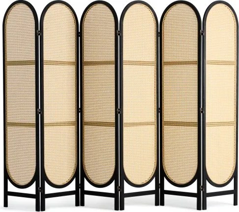VEVOR 6-delig handgeweven rotan privacyscherm, opvouwbare kamerverdeler met scharnieren, draagbare en vrijstaande kamerverdeler voor kamerverdeling, woonkamer, slaapkamer