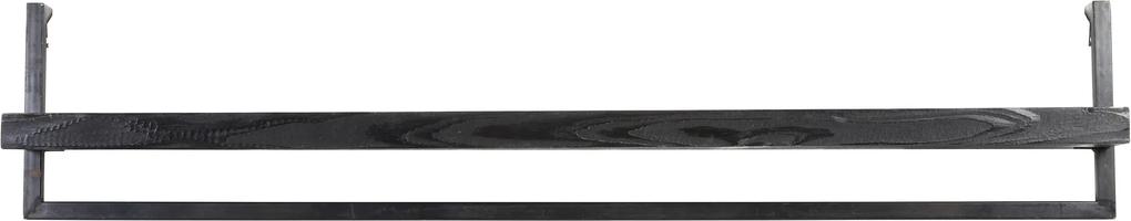 Wandplank MADDISON hout zwart - XL