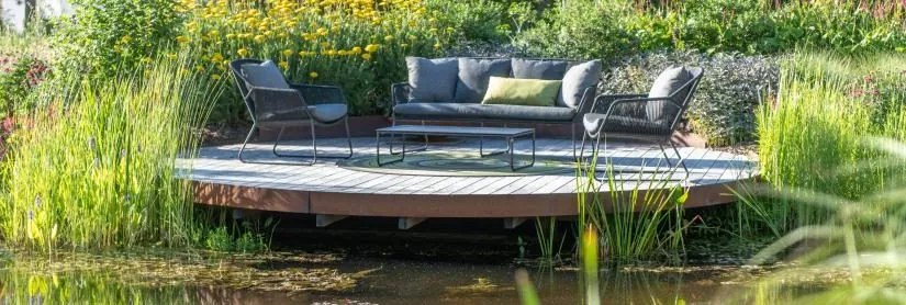 4 Seasons Outdoor Accor Loungeset  Tuinbank    antraciet weerbestendig