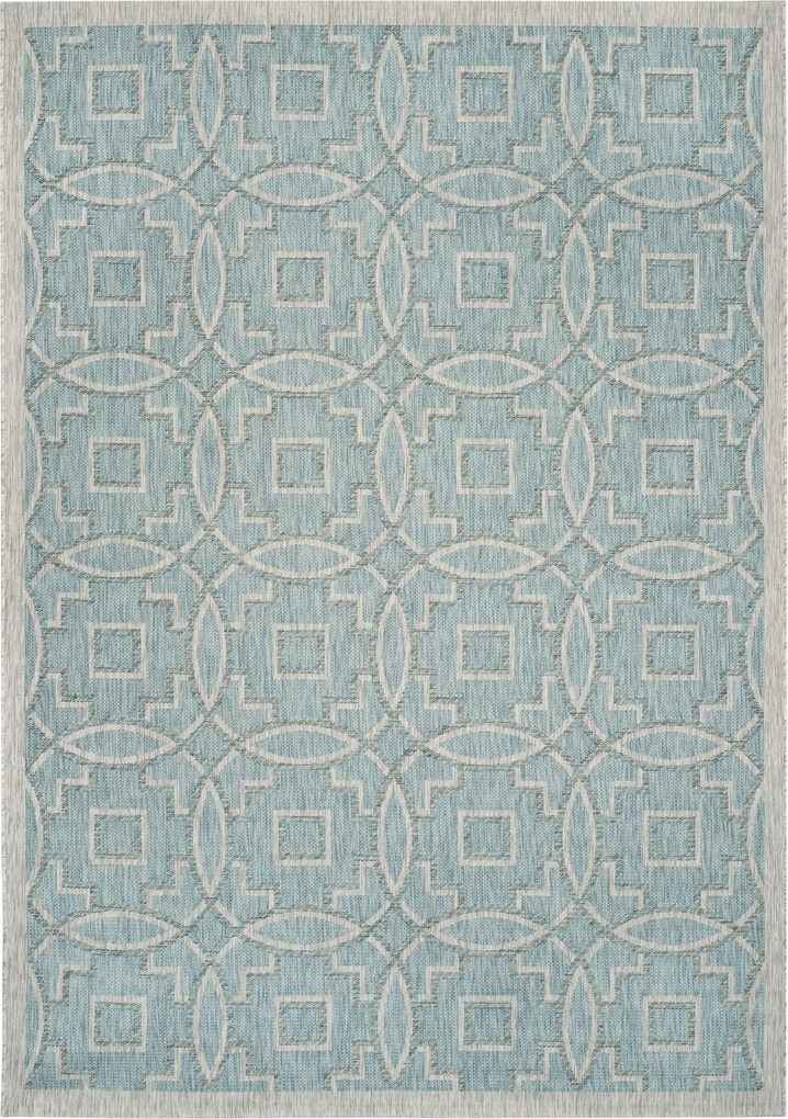 Safavieh | In- & outdoor vloerkleed Jade 160 x 230 cm aquablauw, grijs vloerkleden polypropyleen vloerkleden & woontextiel vloerkleden