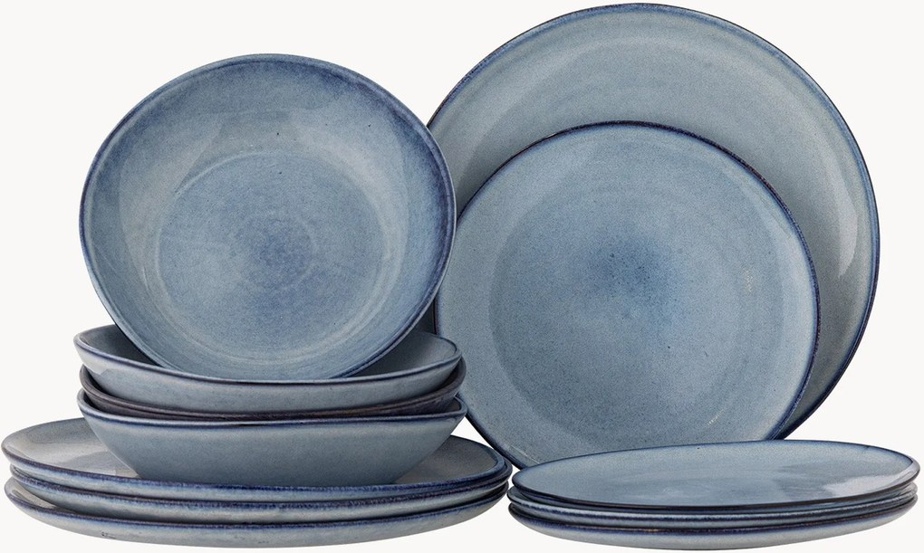 Serviesset Sandrine van keramiek, 12-delig