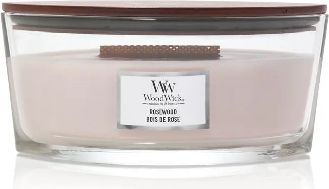 WoodWick geurkaars - Ellipse HearthWick Flame - Rosewood