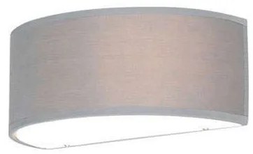 Stoffen Wandlamp grijs met half ronde kap - Drum Modern E27 Binnenverlichting Lamp