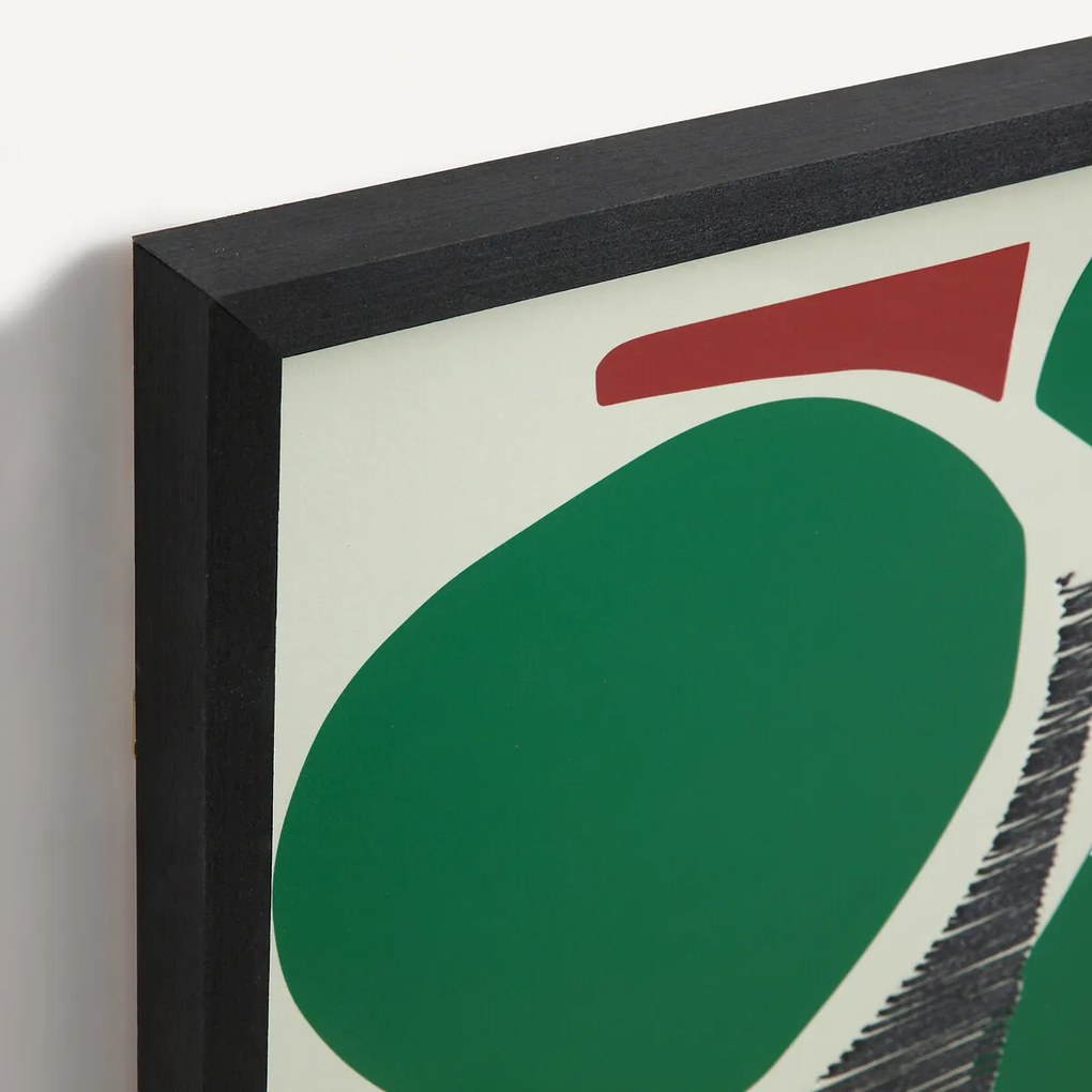 Wandkader van bedrukt papier, met de hand geborduurd, AZIO