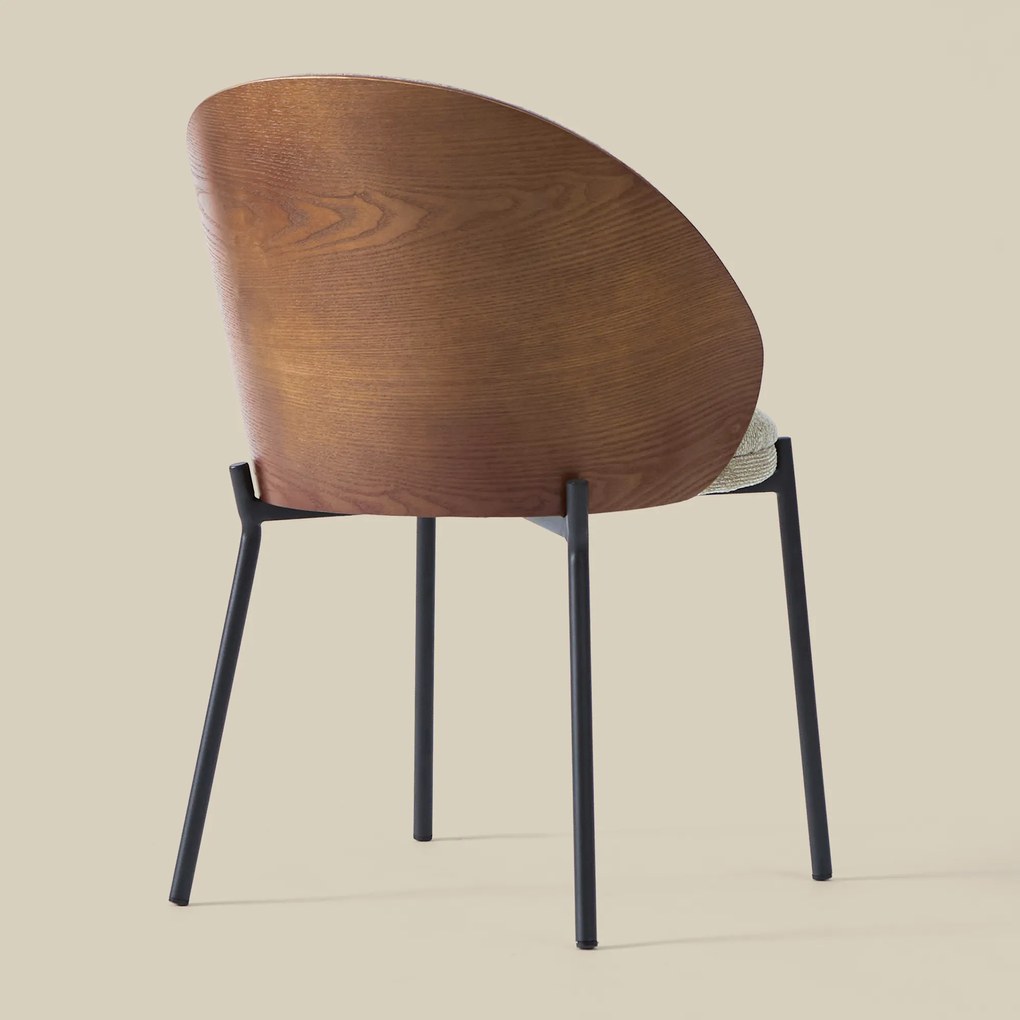 Eetkamerstoel Met Walnoot Rugleuning