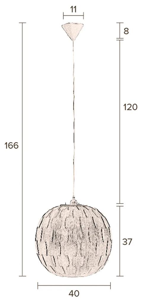 Dutchbone Bond Round Design Hanglamp Hout