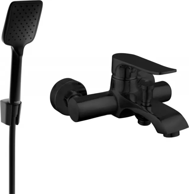 Mexen Pecos R62 badkraan met douchestel, zwart - 7273R62-70