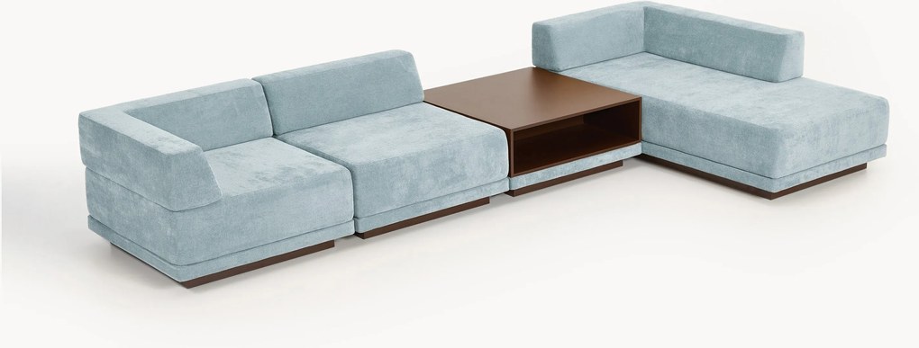 Modulaire hoekbank Colin (4-zits) met salontafel