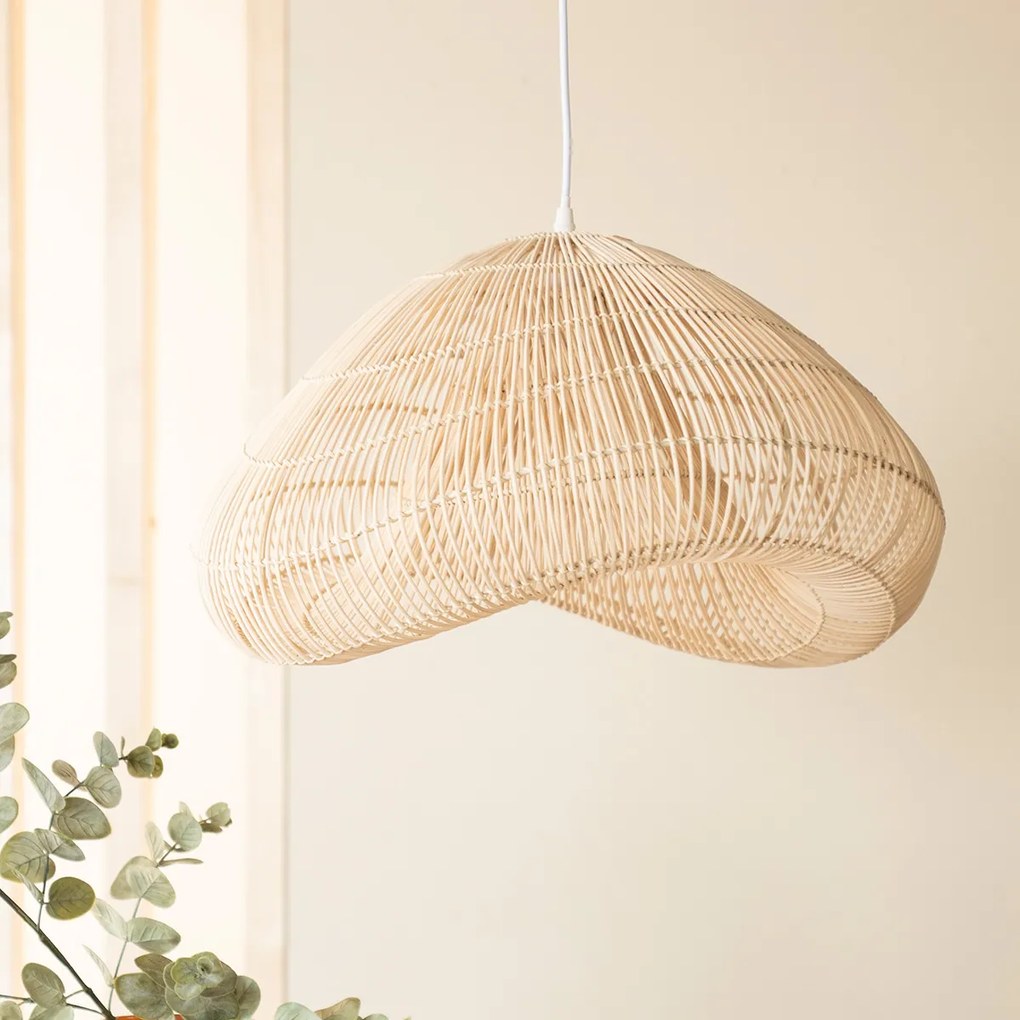 Rieten Lamp Organische Vorm Naturel