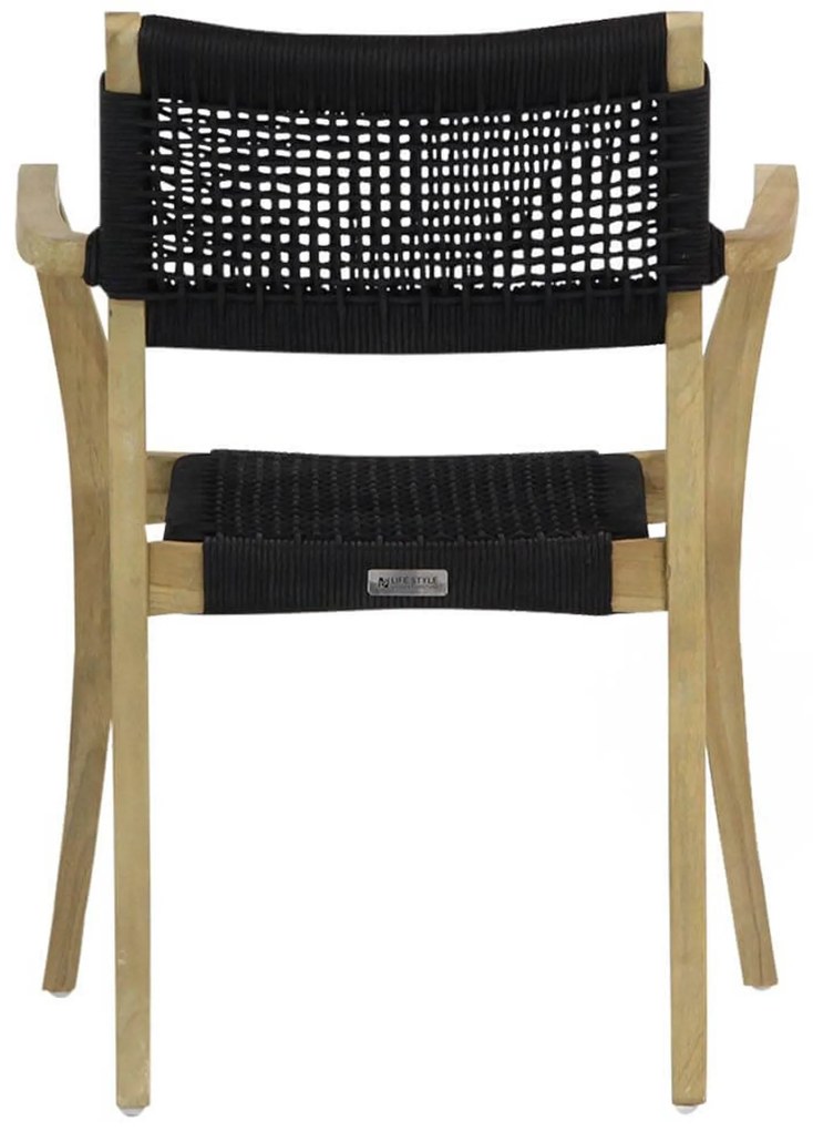 Tuinset 4 personen 90 cm Rope Zwart Lifestyle Garden Furniture Dallas/Weston