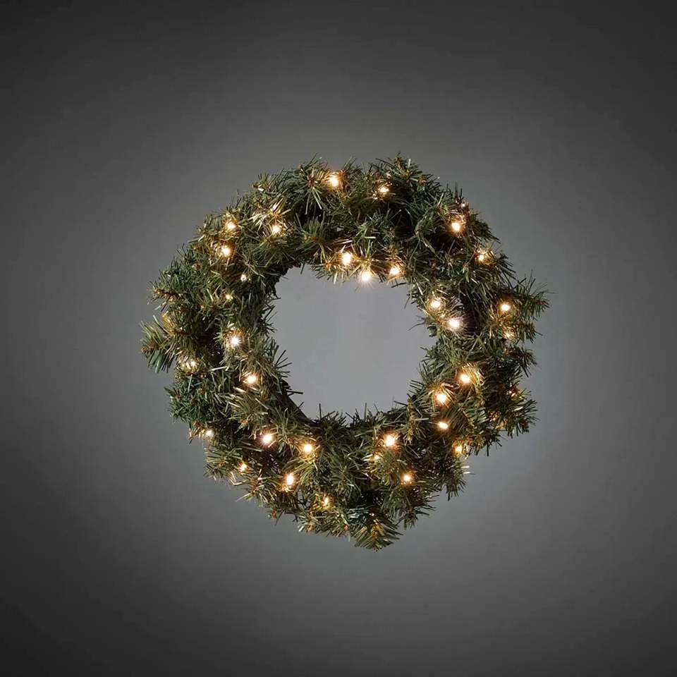 Konstsmide LED kerstkrans - 45 cm - extra warm wit - Leen Bakker
